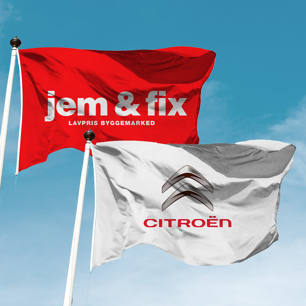 Flag med logo