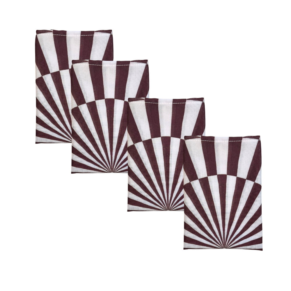 4 stk. mokka cirkusservietter