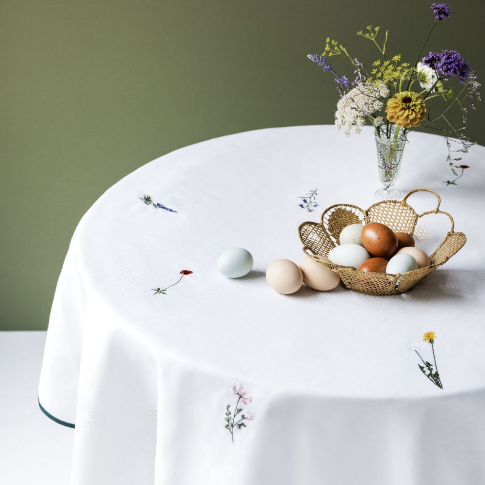 Rund Floradug med vilde blomster