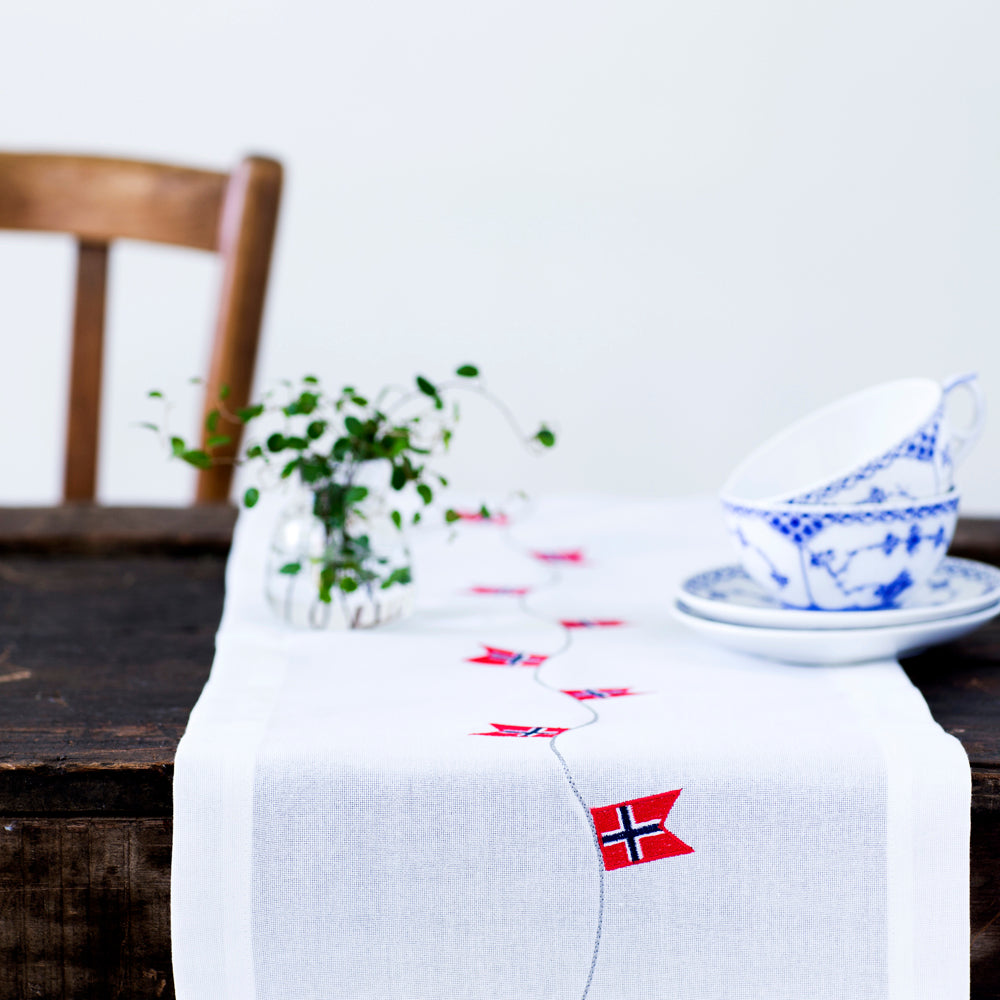 Bordløber med norske flag