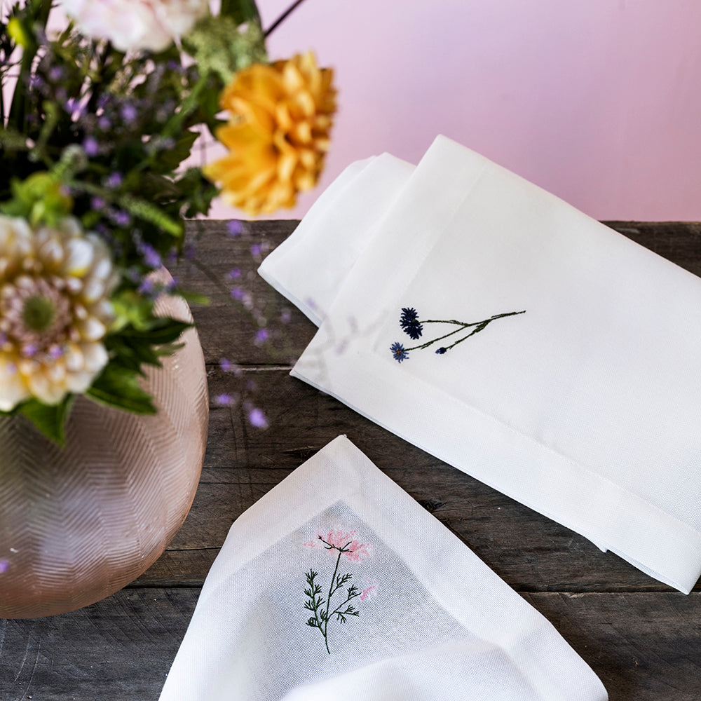 6 stk. Flora servietter med forskellige motiver