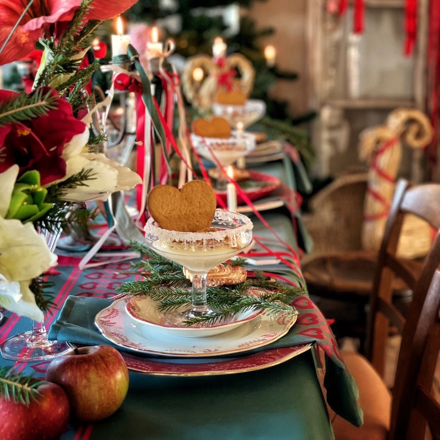 2 stk. Hjerteservietter