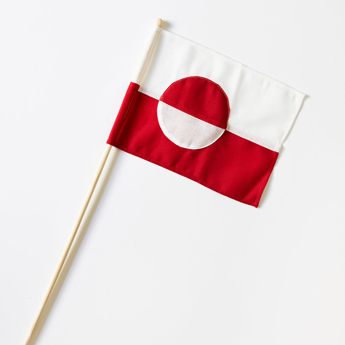 Grønlandske flag på pind