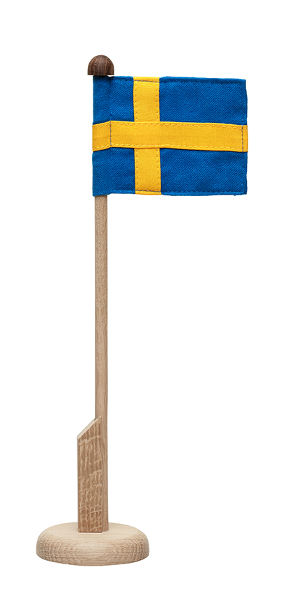 Bordflagstang med svensk flag - 2. sortering
