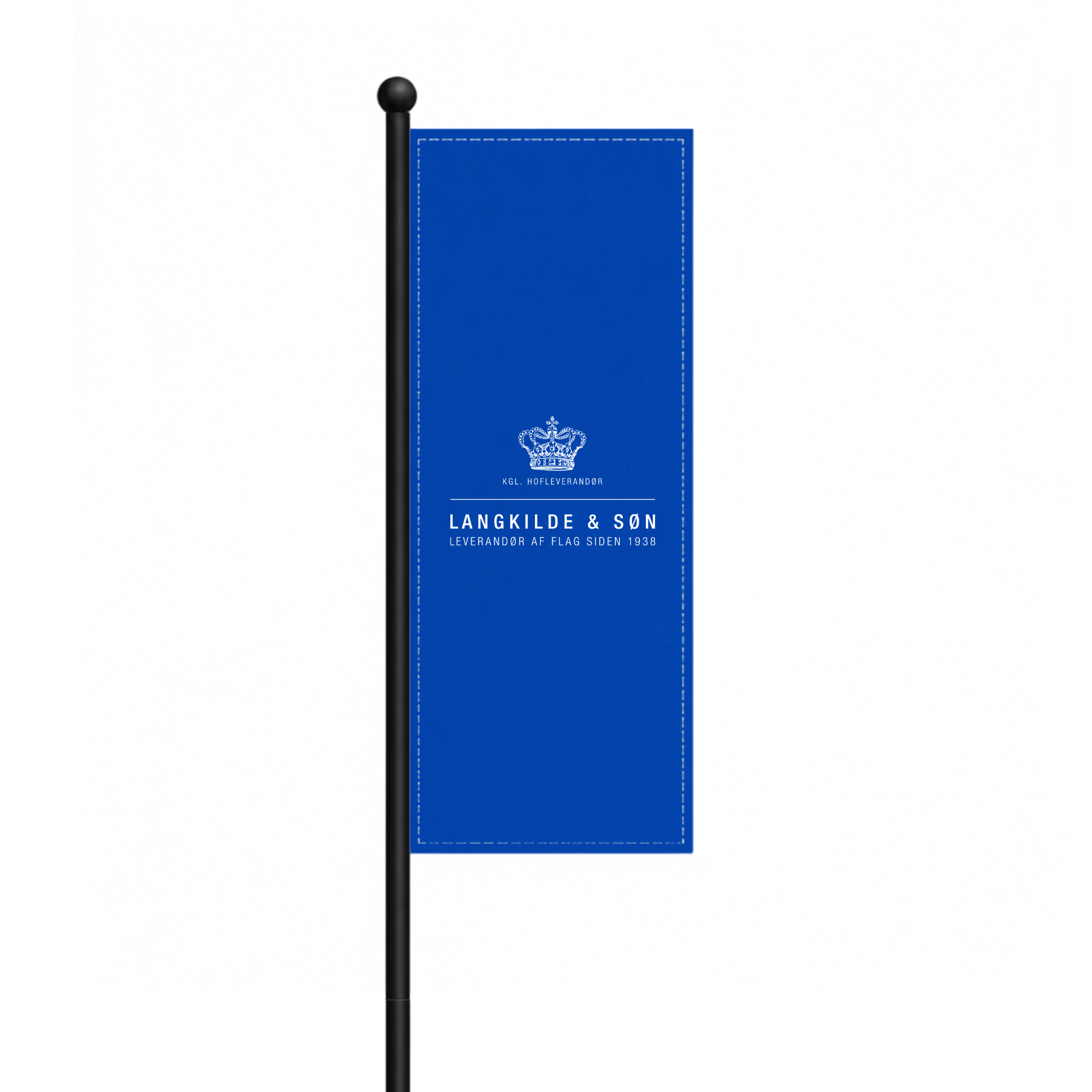 Flag med logo – højformat