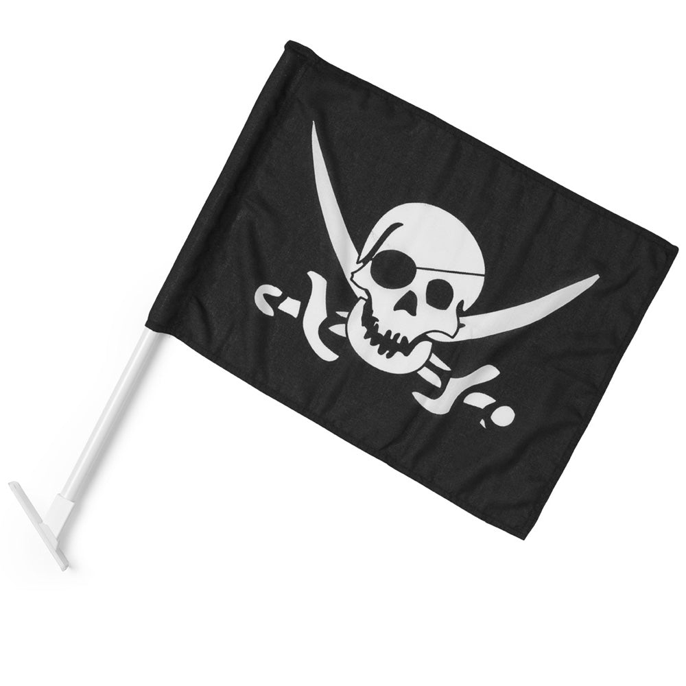 Facadestang med sørøverflag