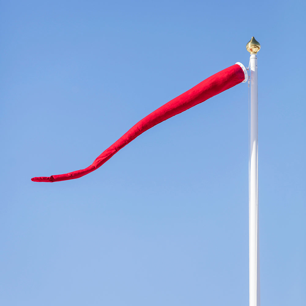 Rød vindpose i original flagdug