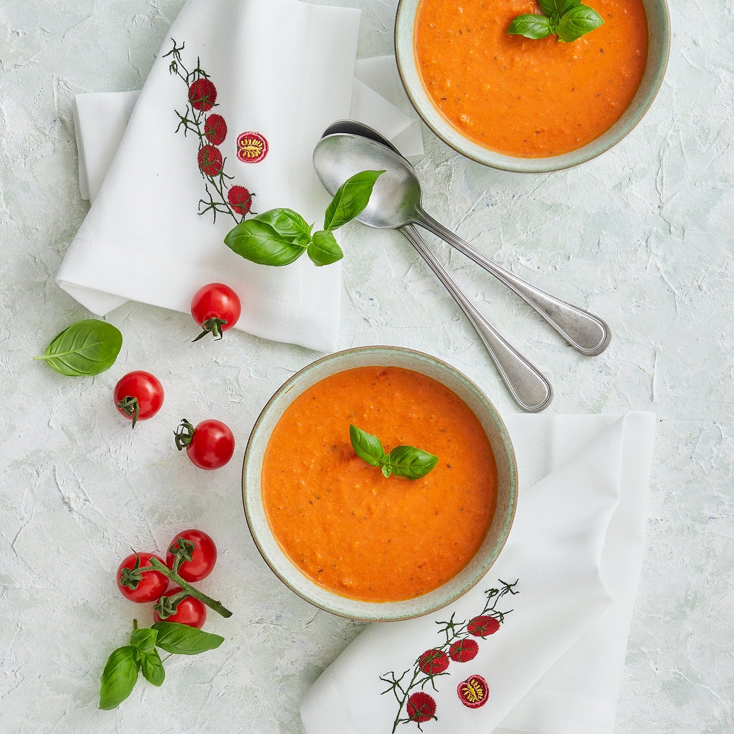 Servietter med tomater - 2 stk.