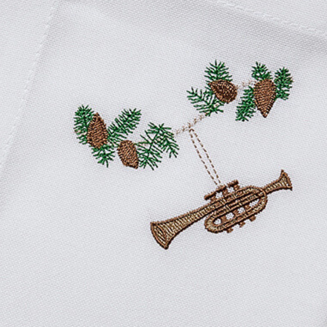 Juleserviet med trompet