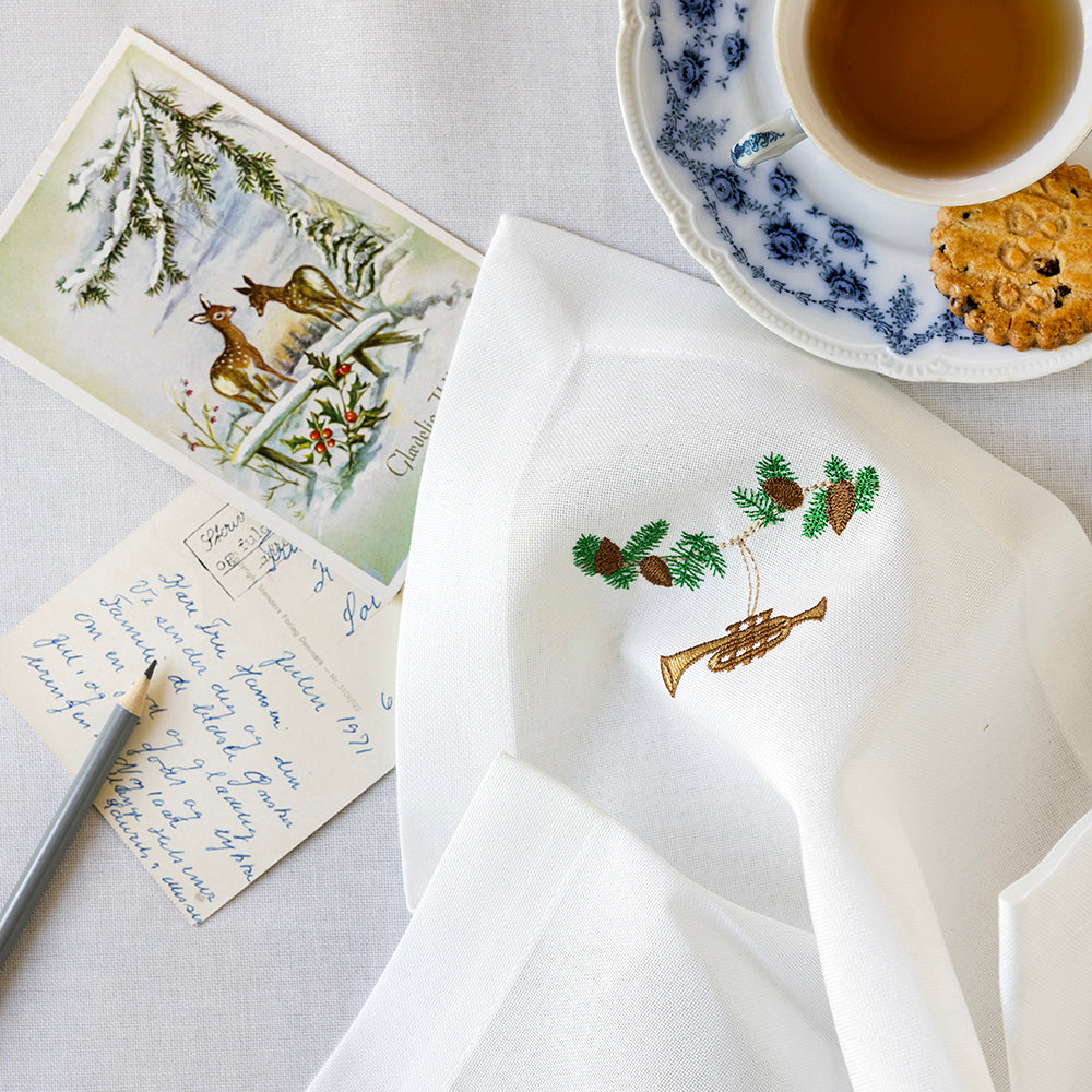 Juleserviet med trompet