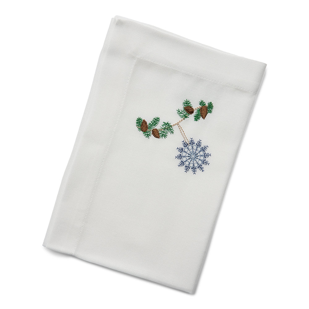 Juleserviet med blå iskrystal