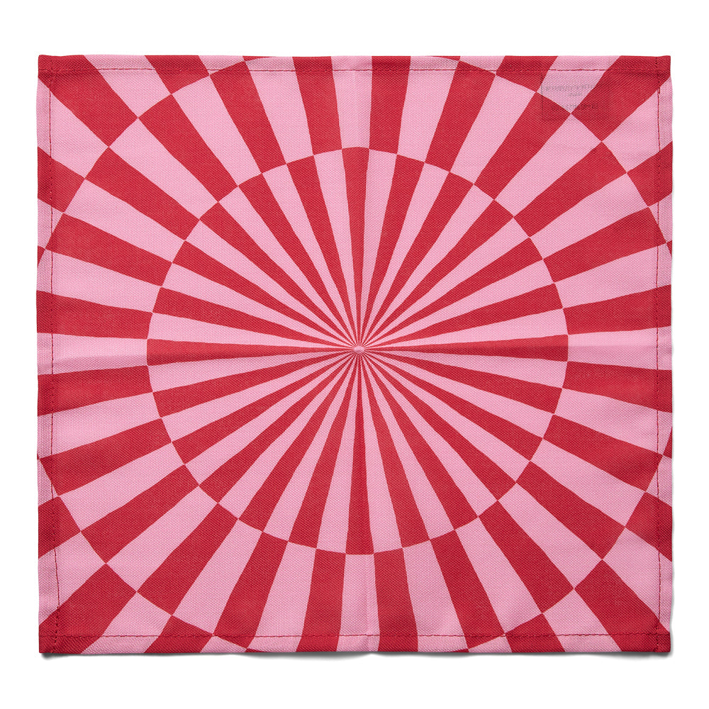 4 stk. røde cirkusservietter