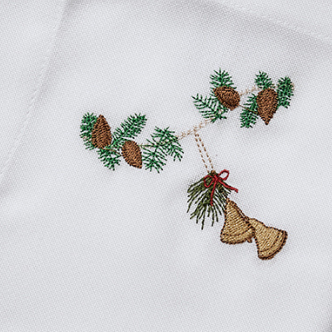 Juleserviet med juleklokker