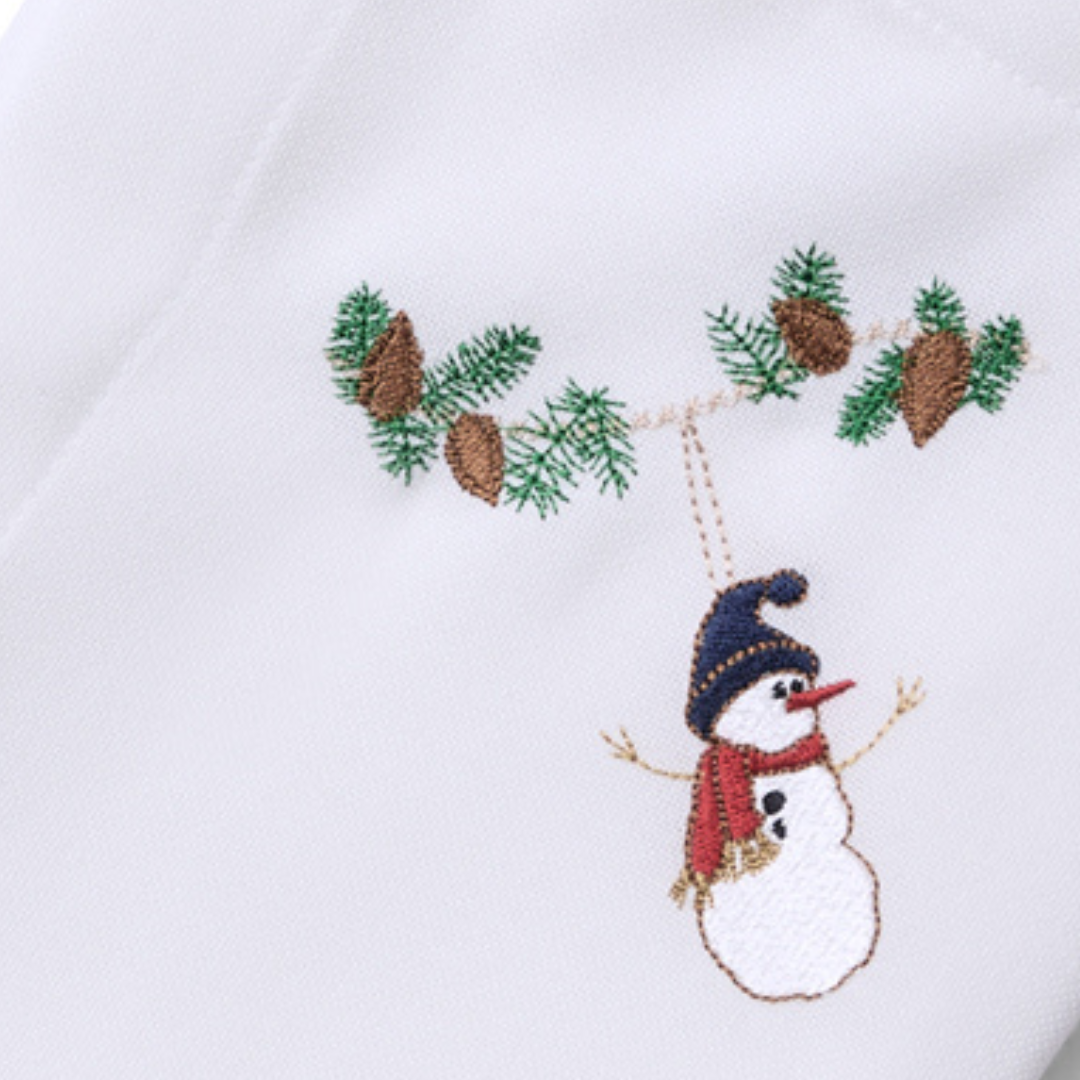 Juleserviet med snemand