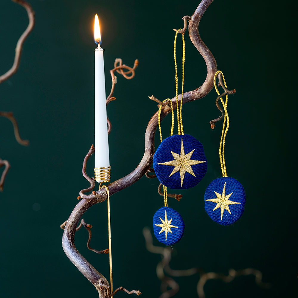 Midnatsblå julepynt