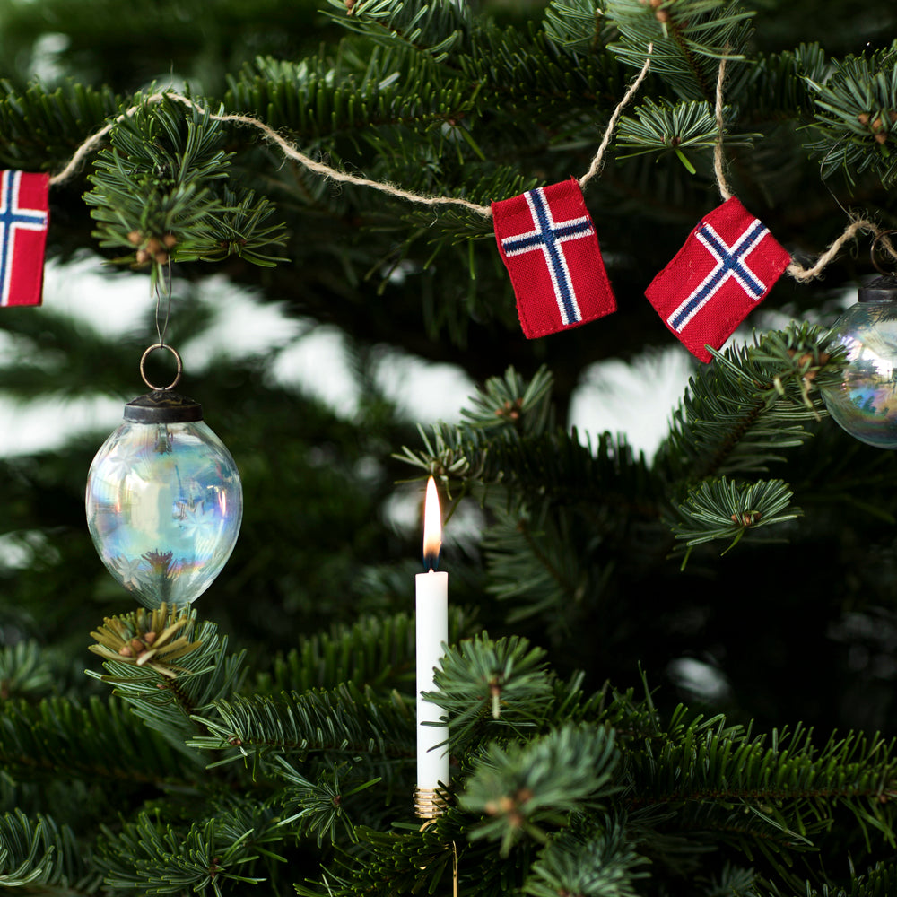 Lille flagranke med 10 norske flag